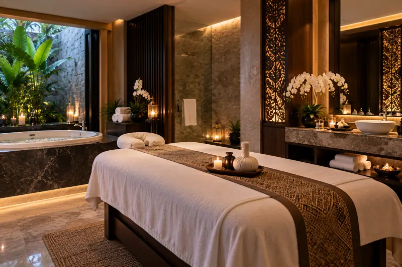 Private treatment suite – New Sun Thai Spa, Liwan