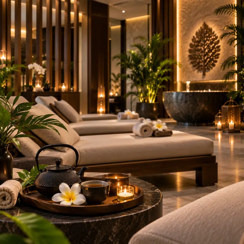 Tea and relaxation lounge – New Sun Thai Spa, Liwan